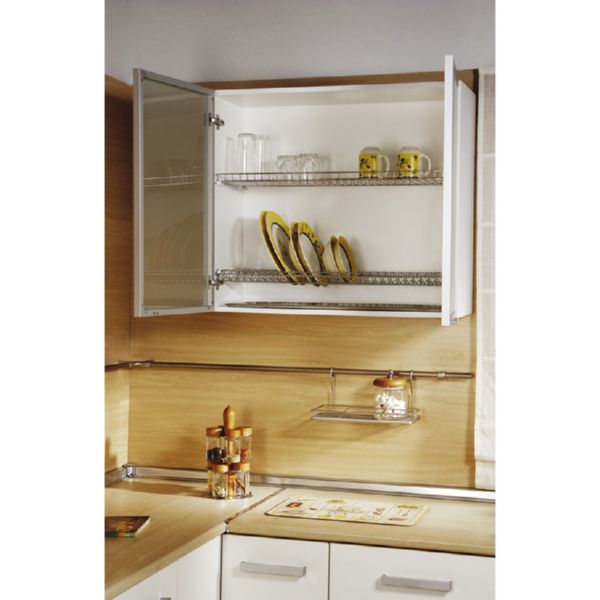 ESCURREPLATOS+ESCURREVASOS INOX. 70CM.